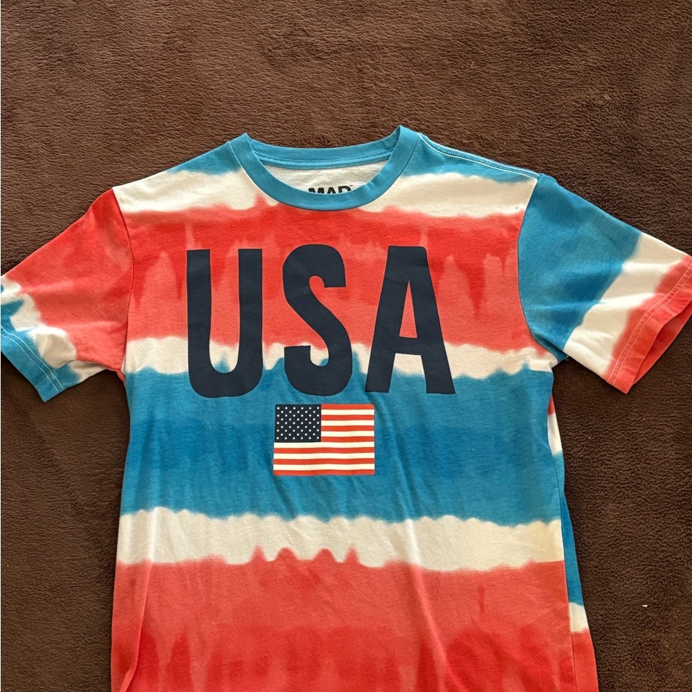 Patriotic USA T-Shirt - Red, White, and Blue